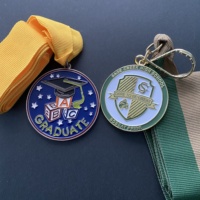 Ballon Souvenir 3D de créateur en métal, boîte en velours de la ligue, Pin de remise des diplômes du sport, Souvenir