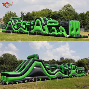 Parc d'attractions gonflable commercial de grande taille, parcours d'obstacles gonflable de 5 km, course de jeu compétitive, château gonflable pour adultes - Product Image 6