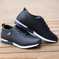 Chaussures décontractées basses pour hommes en PU antidérapantes, confortables, respirantes, à lacets, style marche, vente en gros à prix réduit