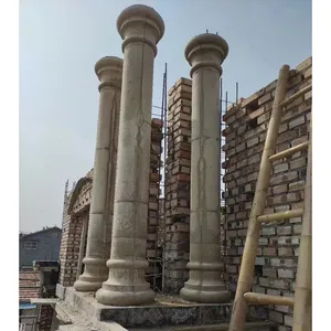 Plantilla de construcción de Villa Europea pequeña con plástico ABS molde de columna romana liso redondo de 37mm de diámetro para puerta cilíndrica - Product Image 5