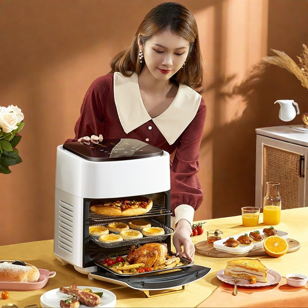 Хорошее качество, бытовая кухонная техника, цифровая умная фритюрница, 15 л, электрическая воздушная фритюрница, печь