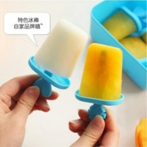 Silicone Ice Cream Molds <b>Set</b> <b>Square</b> Round Popsicle Trays For Kids Household Use - Product Image 2