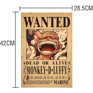 Nouvelle loi voulait une pièce affiches Luffy Frank Sanji Nami rétro papier Kraft Anime <span class=keywords><strong>affiche</strong></span> personnalisée - Product Image 3