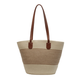 Borsa da Donna di Grande Capacità, Shopper di Qualità con Manici in Tessuto - Product Image 1