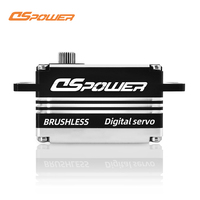 DSpower Moteur Brushless Étanche 17KG à Corps Court, Boîtier Métallique Numérique, Servo à Profil Bas pour Voitures RC 1/10 1/8, Drift et Robots