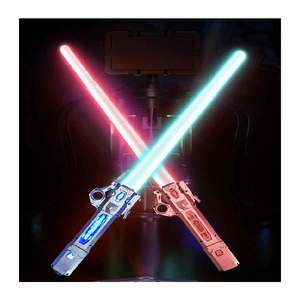Nouveauté allumer clignotant jouets en plastique LED <span class=keywords><strong>sabre</strong></span> <span class=keywords><strong>laser</strong></span> épée Double lumière <span class=keywords><strong>sabre</strong></span> épée <span class=keywords><strong>Laser</strong></span> épée jouets pour enfants jouets faveur de fête - Product Image 2