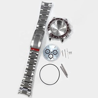 Kit d'accessoires pour montre avec boîtier de 40 mm et bracelet, pour montres automatiques pour hommes 7750, ensemble de montres-bracelets en acier massif avec verre saphir, à assembler