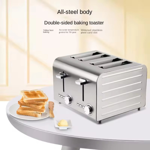 A Stainless Steel Toaster Oven with 4 or 6 Slices Sandwich Toaster for Heating, Thawing and Baking Breakfast. - Product Image 5