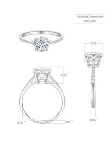Bagues de fiançailles en diamant de laboratoire de 1 à 3 carats pour femmes, or blanc 14 carats, classique, 4 griffes, certificat IGI, coupe ronde, halo, D-E - Product Image 2