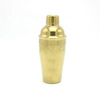 3 pièces 18oz 550ml PVD Plaqué Or Couleur Barman Mixologue Mojito Martini Parisien Français Cordonnier Bar Shaker Mélangeur