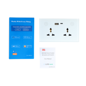 Smart Home Universal EU US UK presa a muro con USB Type-<span class=keywords><strong>c</strong></span> Tuya 16A presa di alimentazione WiFi intelligente con Alexa Google Home - Product Image 4
