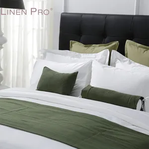 아프리카 고급 호텔 사용 300TC 100% 코튼 침대 시트 맞춤형 베개 커버