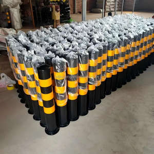 عمود تحديد المسار من الفولاذ المجلفن مضاد للتصادم، حاجز ثابت لمواقف السيارات في مراكز التسوق عالي الانعكاس - Product Image 3