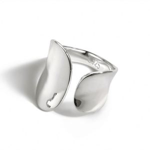 Dylam Metallic Style Wholesale Minimalist Irregular <b>Adjustable</b> <b>Ring</b> 925 <b>Sterling</b> <b>Silver</b> Engagement Wedding Women <b>Ring</b> - Product Image 1