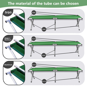 Faltbares, Tragbares Campingbett, Leichtes Einzel-Feldbett, 600D, Inklusive Tragetasche, Feldbett für Campingzelt und Urlaub - Product Image 5