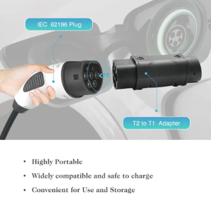 Adaptador de Carga para Vehículos Eléctricos de 32A, Tipo 2, Tipo 1, Conector EV6, Cable J1772, Entrada/Salida/Enchufe, IP54 Impermeable, Garantía de 12 Meses - Product Image 6