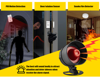 Système d'alarme à vente chaude, sirène, haut-parleur, son fort, système d'alarme domestique, détecteur sans fil, système de protection de sécurité pour maison, garage