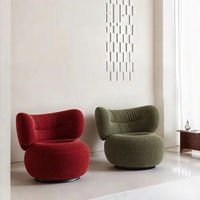 Fauteuil individuel en tissu Berry tendance, pivotant à 360 degrés, canapé lounge moderne pour petits appartements et salons