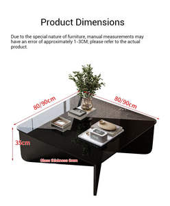 Vente directe d'usine Table basse italienne moderne de luxe - Écologique Durable Bois massif Plateau en verre Design minimaliste pour le salon - Product Image 6