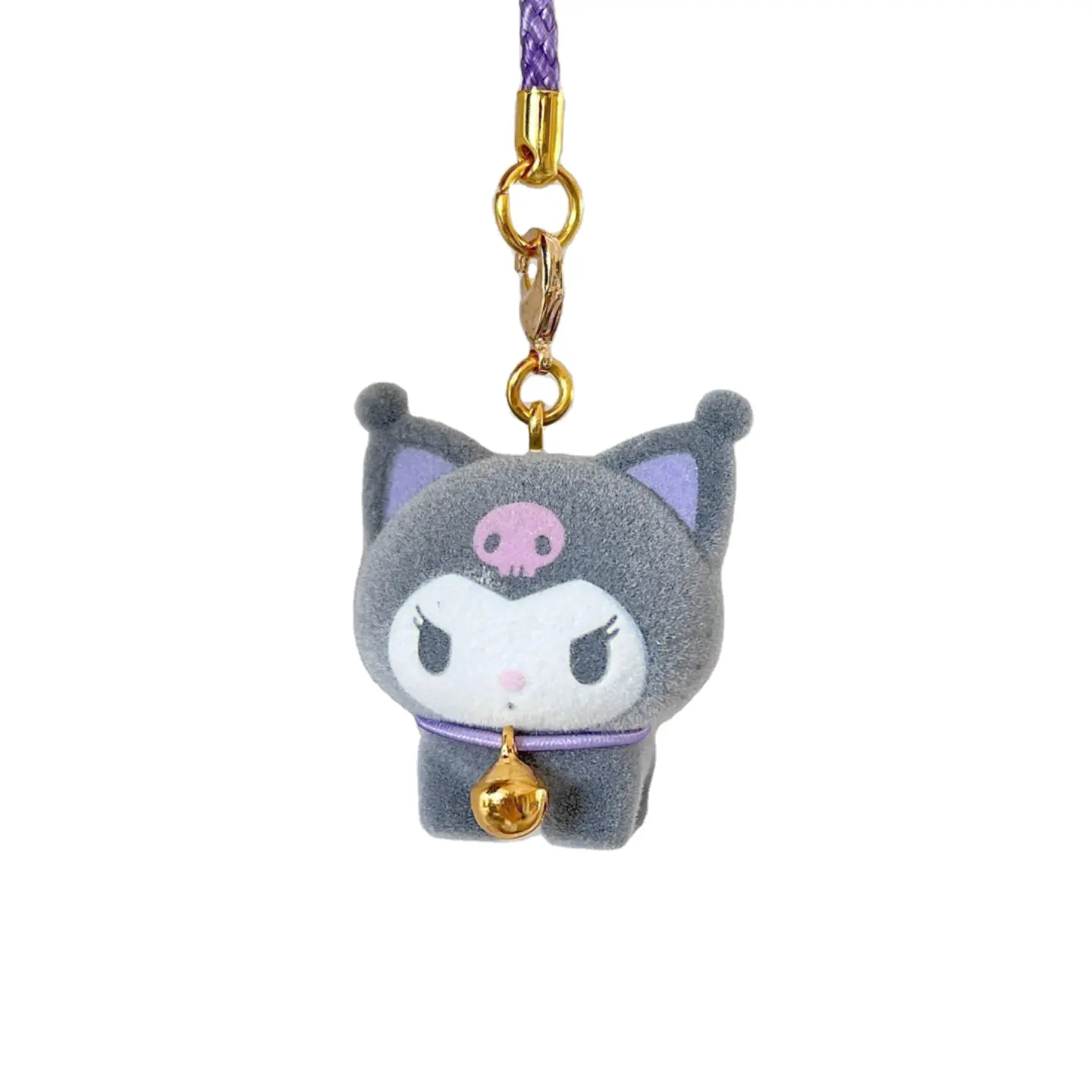 JM Kawaii Sanrio juguetes de peluche Anime Kuromi peluches llavero colgante para bolsa muñeco de peluche de dibujos animados juguete suave para niños niña Gif