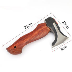 Hacha profesional personalizada de acero inoxidable, hacha de hoja fija de alta calidad con mango de madera maciza y bolsa de cuero hecha a mano - Product Image 4