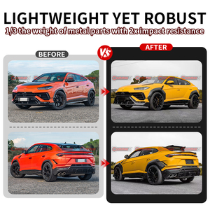 อัพเกรดเป็นชุดแต่งตัวถังรถยนต์คาร์บอนไฟเบอร์แบบแห้งสไตล์ Vors สำหรับ Lamborghini URUS S ประกอบด้วยลิ้นกันชนหน้า คานาร์ดหน้า คิ้วล้อ ปีกหลังบนหลังคา - Product Image 2