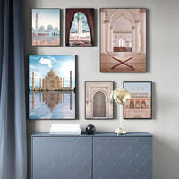 Peinture murale d'art islamique SQ, impressions sur toile, paysage du Taj Mahal, impression sur toile, peinture