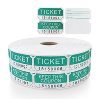 Tirelire à billets de tombola personnalisée avec logo, lot de 1000 billets/rouleau, billets de tombola personnalisés à racheter