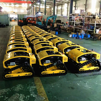 Mesin Pemotong Rumput Diesel Tipe Crawler Laris Manis Lebar Pemotongan 80-120cm Mesin Pemotong Rumput Robot