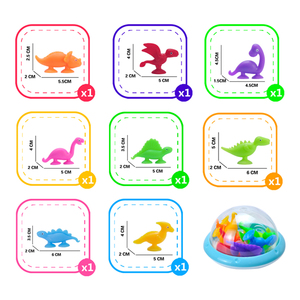 Jinying - Bloques de Construcción de Goma Suave con Ventosas, Figuras de Dinosaurios, Juguetes Educativos Antiestrés - Product Image 3