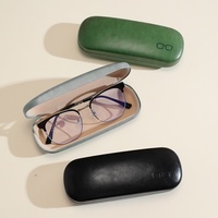 Nouvel étui rigide pour lunettes, étui portable anti-pression en fer à ressort pour lunettes optiques plates, disponible pour étudiants