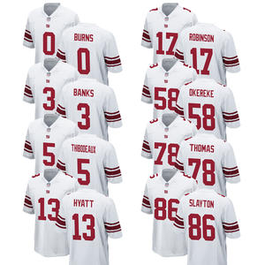 2024 Heren New York Jersey Custom Amerikaanse Voetbalshirts Korte Gestikte Geborduurde Volwassen Uniformen Sportkleding Logo 'S Wit - Product Image 1