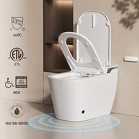 Toilette intelligente haut de gamme à poser au sol, style américain, certifiée ADA, pour une économie d'eau, idéale pour la maison