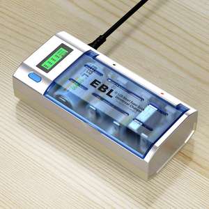 EBL 10000mAh <b>Rechargeable</b> D Cells (4 Count Set) Includes C D <b>9V</b> AA AAA <b>Battery</b> Charger - Product Image 1