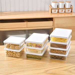 Ensemble de boîtes en <span class=keywords><strong>plastique</strong></span> pour réfrigérateur Boîte de <span class=keywords><strong>conservation</strong></span> des aliments Boîte de rangement de <span class=keywords><strong>conservation</strong></span> de la fraîcheur des légumes de grande capacité - Product Image 2