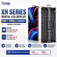 Pantalla LED de Alquiler Serie XH 500*1000mm, Pantalla LED para Interiores y Exteriores, Alta Frecuencia de Actualización 7680Hz, Instalación Rápida para Eventos