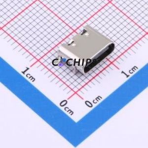 TYPE-C 6PIN QCHT USB <b>Connector</b> SMD <b>Connector</b> ( <b>Connector</b> Type: Type-C )( Gender: Female )( Mounting Type: Horizontal Mount ) - Product Image 1