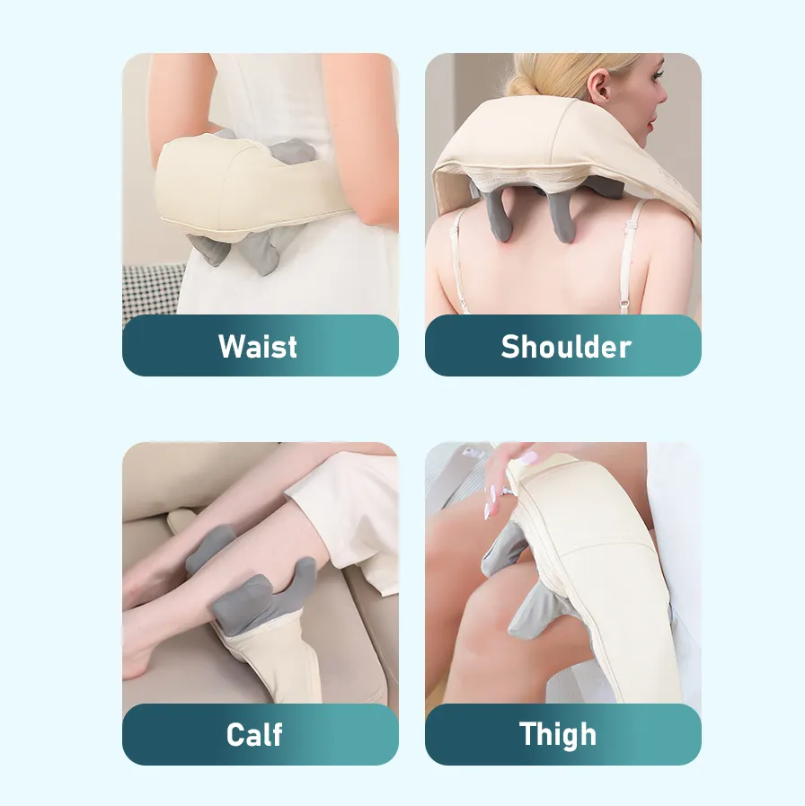Slimme Heen En Weer Elektrische Nek Massageapparaat Pijnverlichting Warmte Massage Sjaals Voor Verwarming
