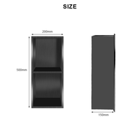 Niche de douche murale d'angle en acier inoxydable de style moderne personnalisée JR avec éclairage LED, étagère encastrée à trois niveaux, écologique