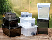 Boîte d'alimentation ventilée pour reptiles, robuste et transparente, pour animaux de compagnie, idéale pour l'escalade et l'alimentation - Vente chaude