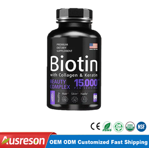 Ausreson nhãn hiệu riêng d-biotin canxi và Collagen 120 viên cộng với bổ sung Viên Biotin thô cho sự phát triển của tóc - Product Image 2