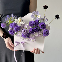 Caja de Regalo Plegable para Flores, Cajas para Ramos de Flores, Caja de Embalaje para Floristería