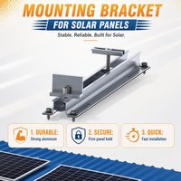 YZ Mini-rail solaire de haute qualité pour montage sur toit avec pince pour système de toiture métallique AL6005-T5 Anodisé Garantie 12 ans