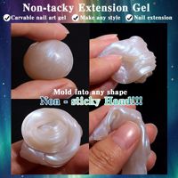 Gel de Extensión de Uñas Sólido Aurora de 15g, Gel de Escultura 3D Moldeable, No se Pega a las Manos, Curado con UV LED, Gel de Tallado Aurora para Arte de Manicura DIY