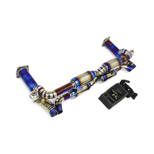 Ecnal para 2005-2011 <span class=keywords><strong>Porsche</strong></span> 911 <span class=keywords><strong>997</strong></span>,1 <span class=keywords><strong>Turbo</strong></span> 3,6 T 3,8 T escape completo de titanio silenciador deportivo válvula de escape - Product Image 1