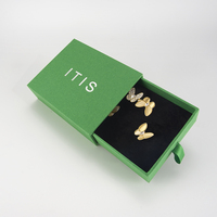 Cajón con logotipo personalizado, caja de papel para regalo, collar de joyería reciclable, caja de embalaje rígida con insertos de esponja