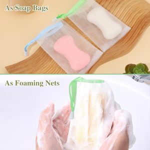 ถุงตาข่ายใส่สบู่แบบมีเชือกผูก สำหรับอาบน้ำ ฟรีตัวอย่างสินค้า  ถุงขัดผิว ถุงเก็บสบู่  ถุงตาข่ายทำฟองสบู่ - Product Image 6