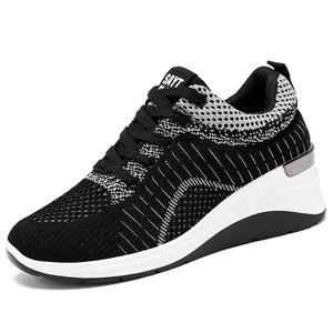 Nouvelles baskets décontractées pour femmes, rehaussantes, respirantes, à enfiler, à semelles plates, pour la marche et la course - Product Image 1