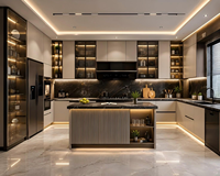 Service clé en main pour projet d'appartement : mobilier complet de haute qualité, ensemble de chambre à coucher de luxe italien sur mesure, lit de luxe
