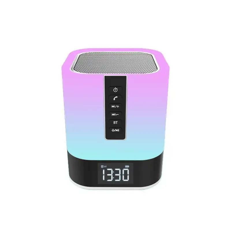 Новый Будильник Bluetooth динамик RGB ночник сенсорный прикроватный светильник для детей многоцветный меняющий ночник RGB настольная лампа
